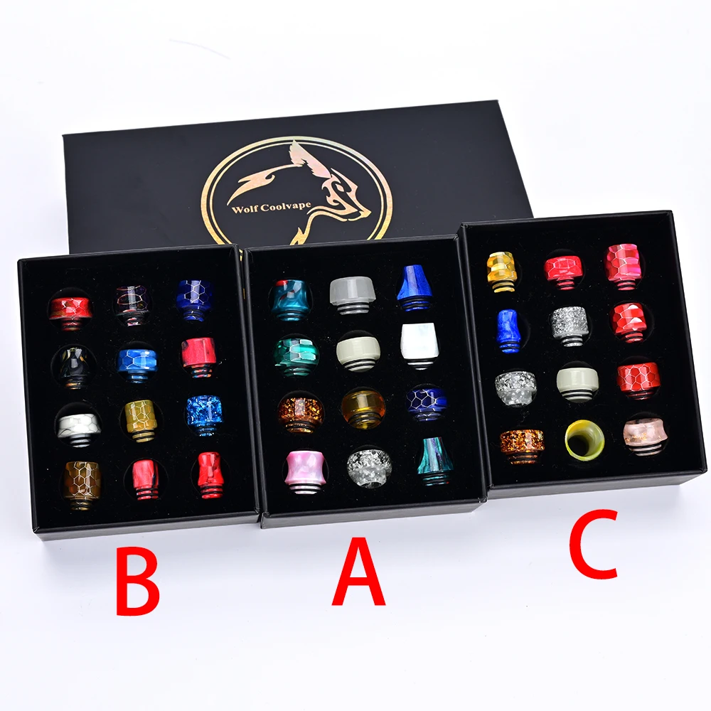 12pcs 810 drip tip 510 drip tip vape drip tip for vape tank atomizer mtl rta rda rdta