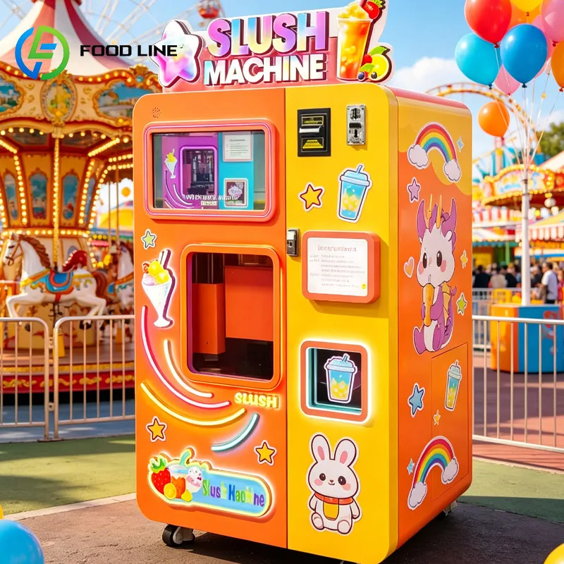 Ice Slush Machine Vending Machine Commercial Frozen Slushy Drink Machine with Touch Screen LED for Cinema Shop Mall Customized