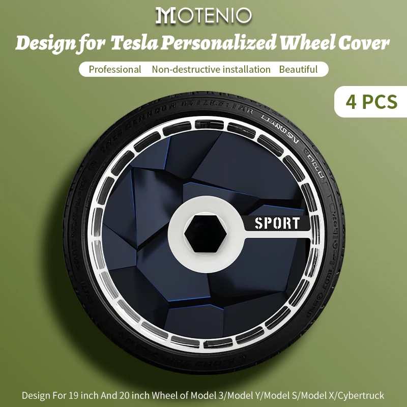 

4 шт. полноразмерных колпака на колеса для Tesla Model S/3/X/Y/Cybertruck, 19 и 20 дюймов – автомобильные аксессуары