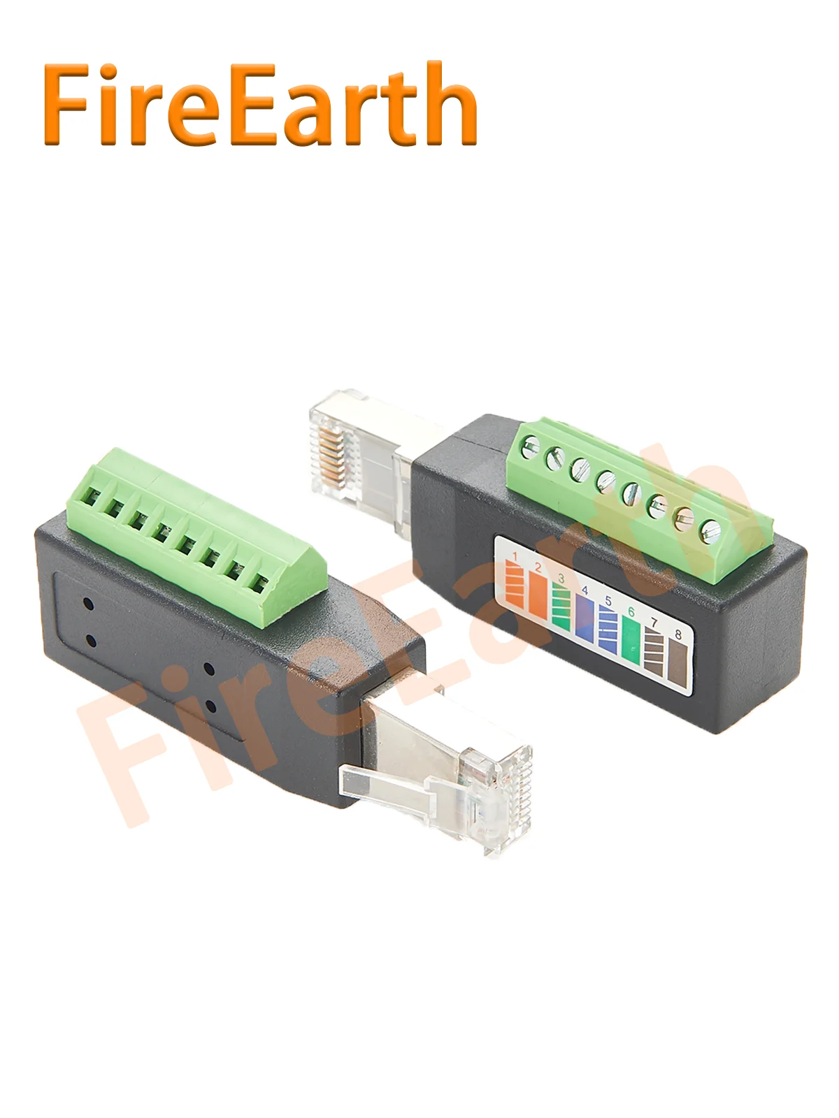 Беспаечный адаптер RJ45 «папа» на 8-контактный клеммный блок — винтовой клеммный разъем для Ethernet Cat5/Cat6/Cat7, стабильное соединение