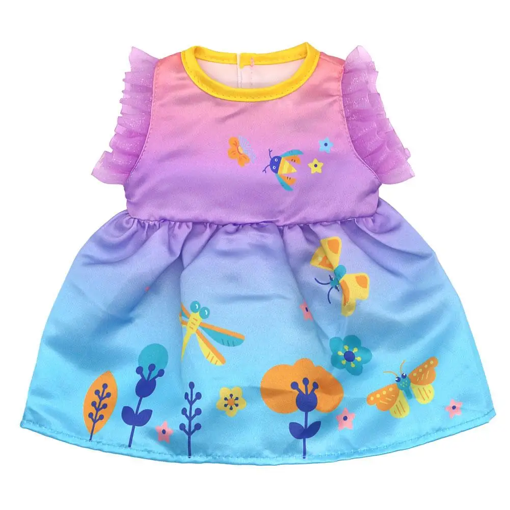 Ubranka dla lalek 18-calowych Koszulka Spodnie Sukienka z motywem kreskówkowym Akcesoria dla lalek amerykańskich Prezent na festiwal urodzinowy