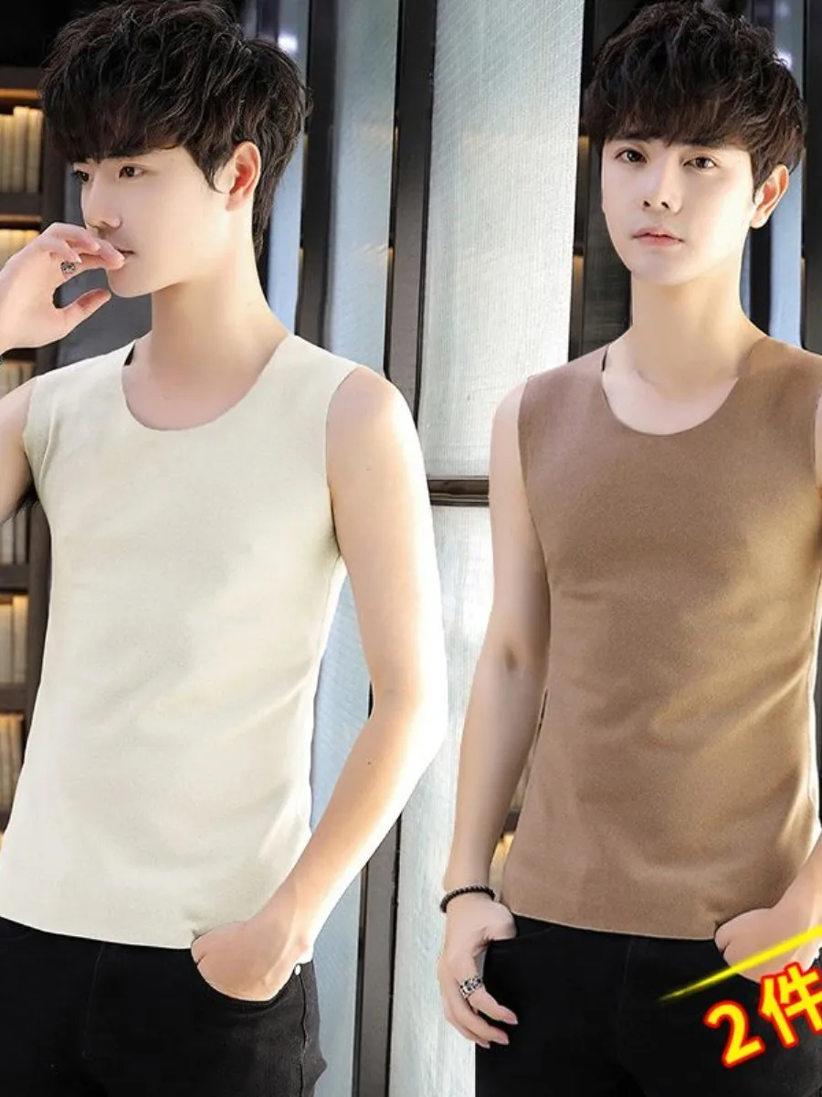 

Warmth Innerwear Thermal Vest for Men Teens Autumn Winter Sl German Velvet Underwear Faionable Ci Sle round Ne