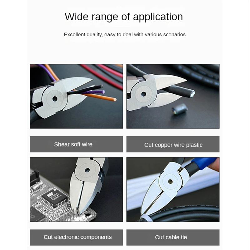 Componente accessorio pinza diagonale per taglio filo pinza diagonale da 5 pollici in acciaio legato (1 pz)