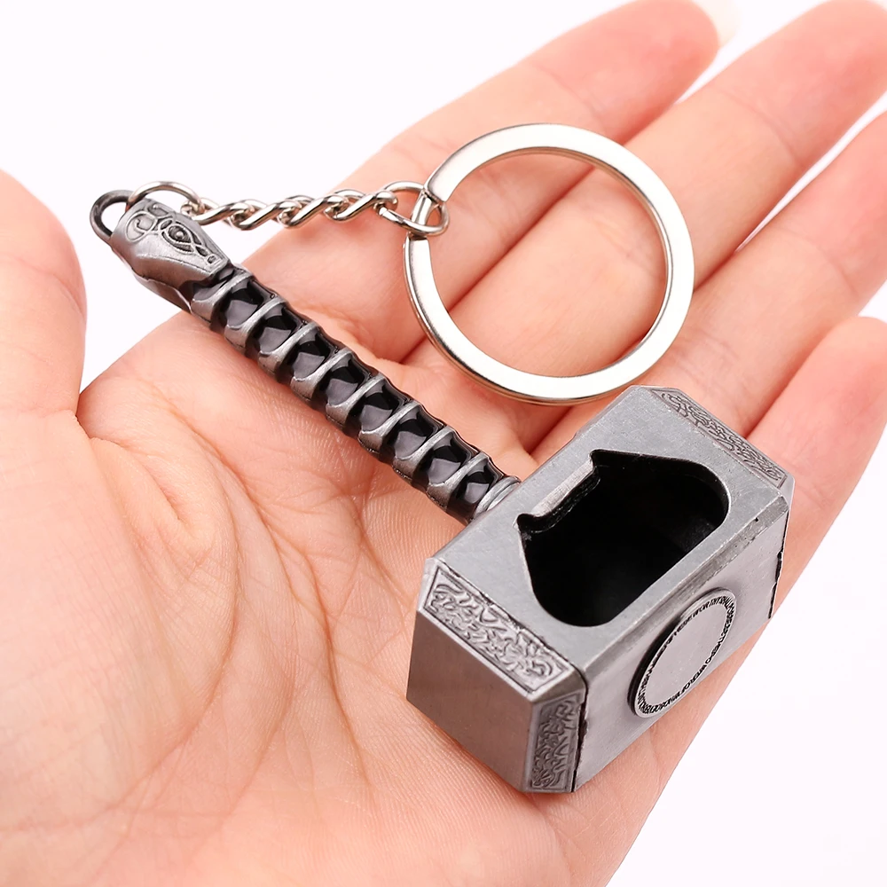 Avengers Thor Hammer Metall-Schlüsselanhänger Kreativer Modischer Flaschenöffner Auto-Schlüsselanhänger Accessoire Geschenk für Männer und Frauen – Detail 9