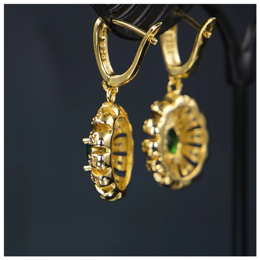 

2 Pcs Crystal Sunflower Earrings Necklace Zircon Jewelry Women Set Dinner Party