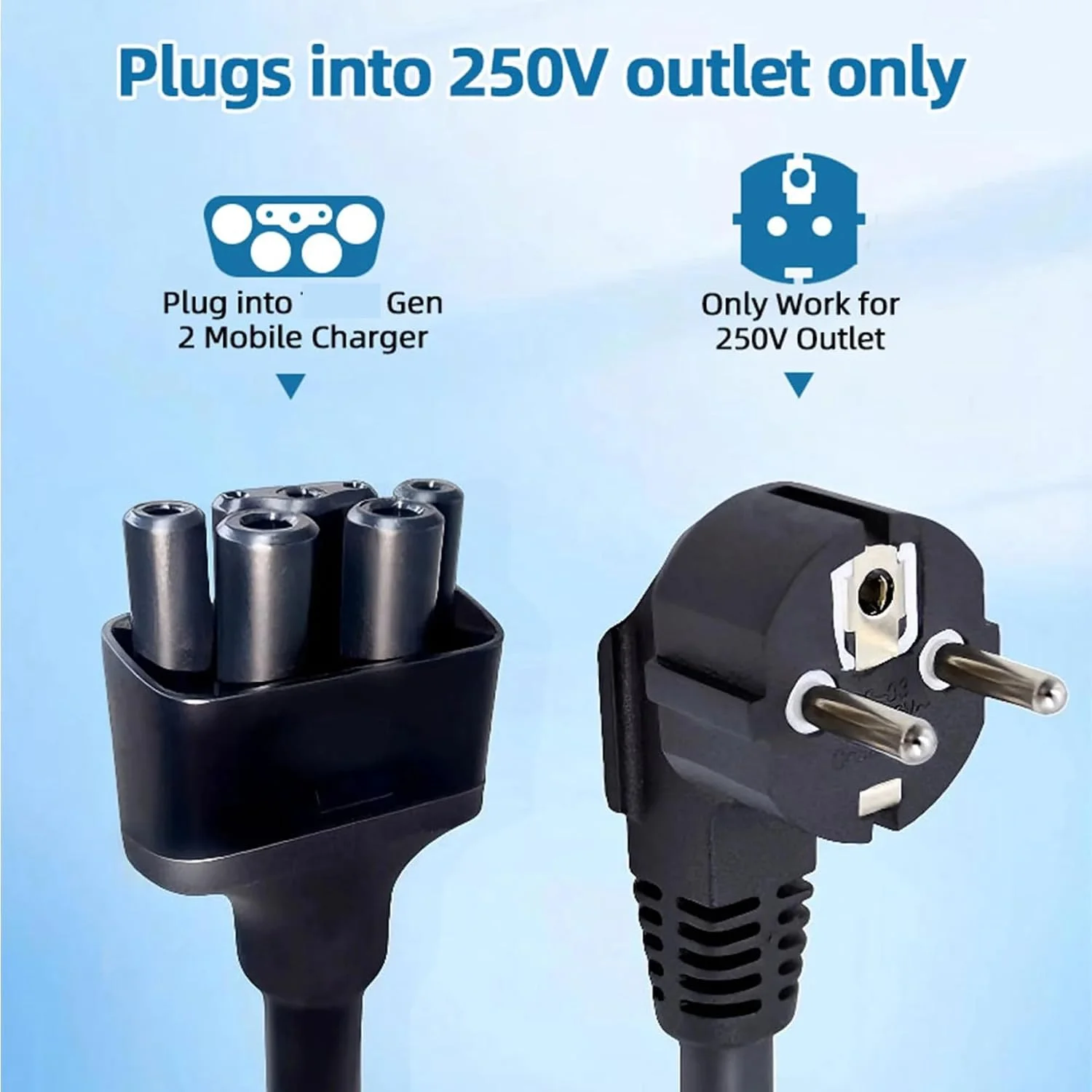 NEMA-Adapter für Tesla EU 16A Schuko Gen 2 Universal Mobiler Stecker, TPE-Kabel EV-Ladeadapter für Model S Y X 3 – Detail 5