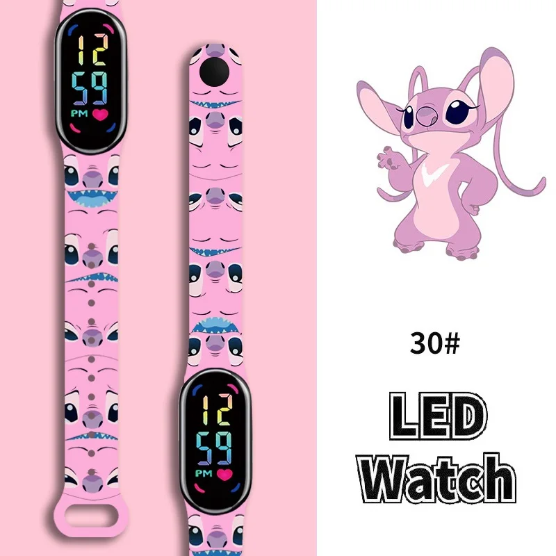 

Disney Digital Kids' Watches Anime Figures Stitch LED Luminous Watch Touch Waterproof Electronic Sports Watch Kids Birthday Gift