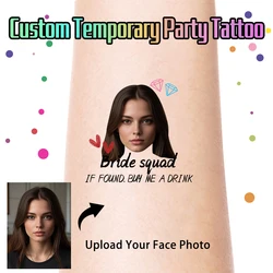 Custom Temporary Tattoos Personalized Photo Face Tattoos Bridal Shower Favors Wedding Bachelorette Party Supplies