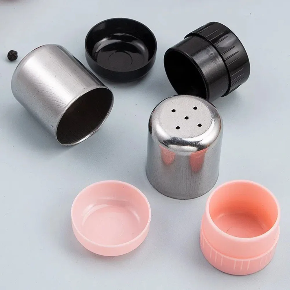 Small Stainless Steel Seasoning Bottle with Dust Cover for Salt Pepper Cumin Dispensing in Kitchen Outdoor BBQ Camping view 6