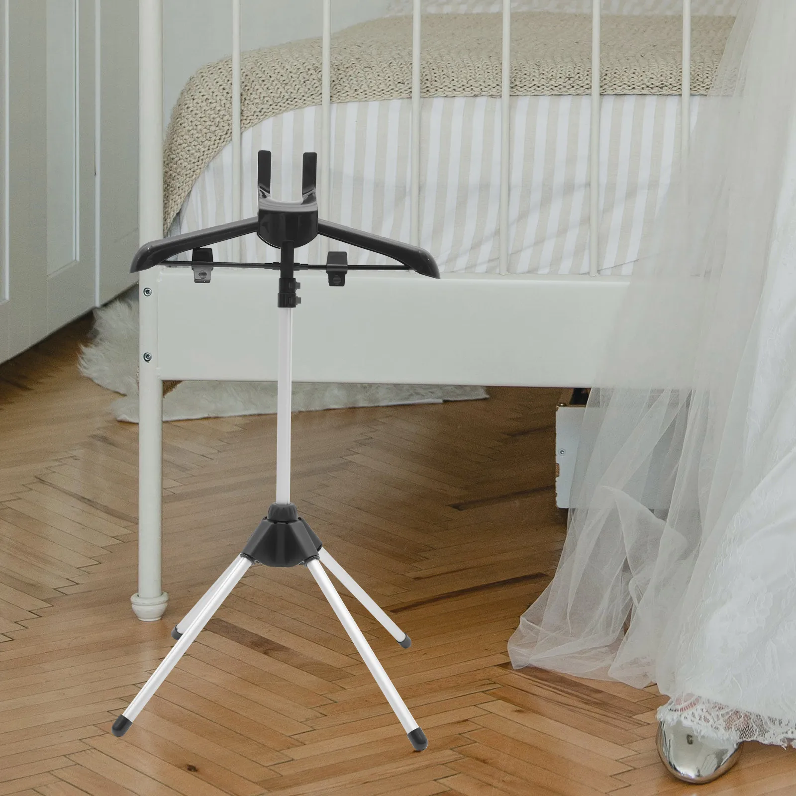 

Foldable Clothes Drying Rack Garment Hanger Stand for Steaming Racks Lightweight Collapsible Storage Ironing Glove Practical