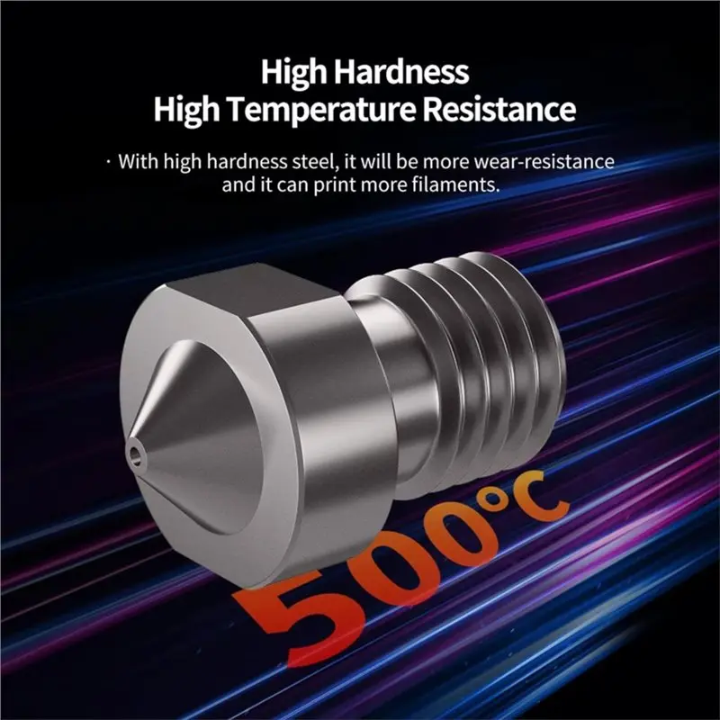 [NEW!】 V6 Hardened Steel Nozzle 0.4Mm 1.75Mm Filament M6 For Ender 3 For Prusa I3 MK3 3D Printer Hotend Titan Extruder