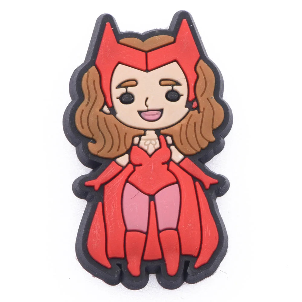 Wanda dekorasi sepatu, 1 buah sepatu visi seri pesona kartun PVC untuk sandal bakiak aksesoris gelang hadiah pesta anak-anak