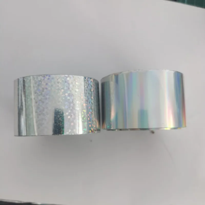 2rolls Samples hot stamping foil holographic foil hot press on paper or plastic meterials heat transfer film smaller roll