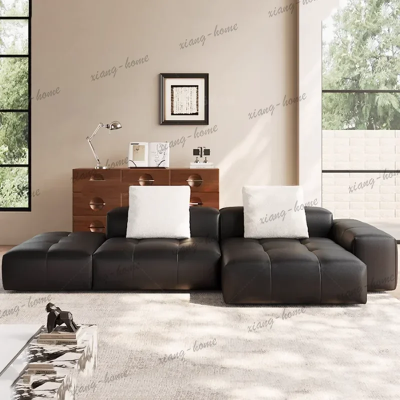 LJY Nordic Leather Compressed Sofa Minimalist Luxury Relax Armchairs Cinema Compressed Sofa Bedrooms Design Moveis Home Furnitur
