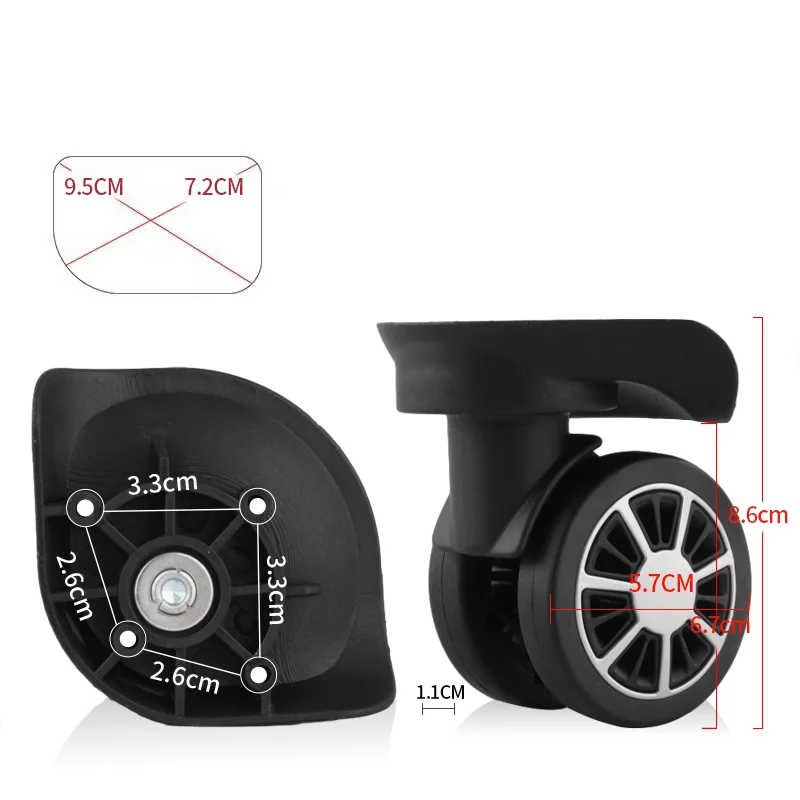 قطع غيار لحقيبة السفر UW415 ملحقات الأمتعة لإصلاح العجلات العالمية كتم الصوت بشكل سلس ومتين #2