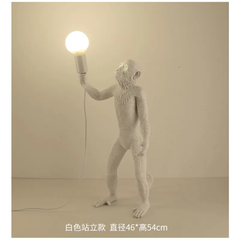 حبل القنب الثريا الحيوان الديكور قرد الجدار مصباح #4