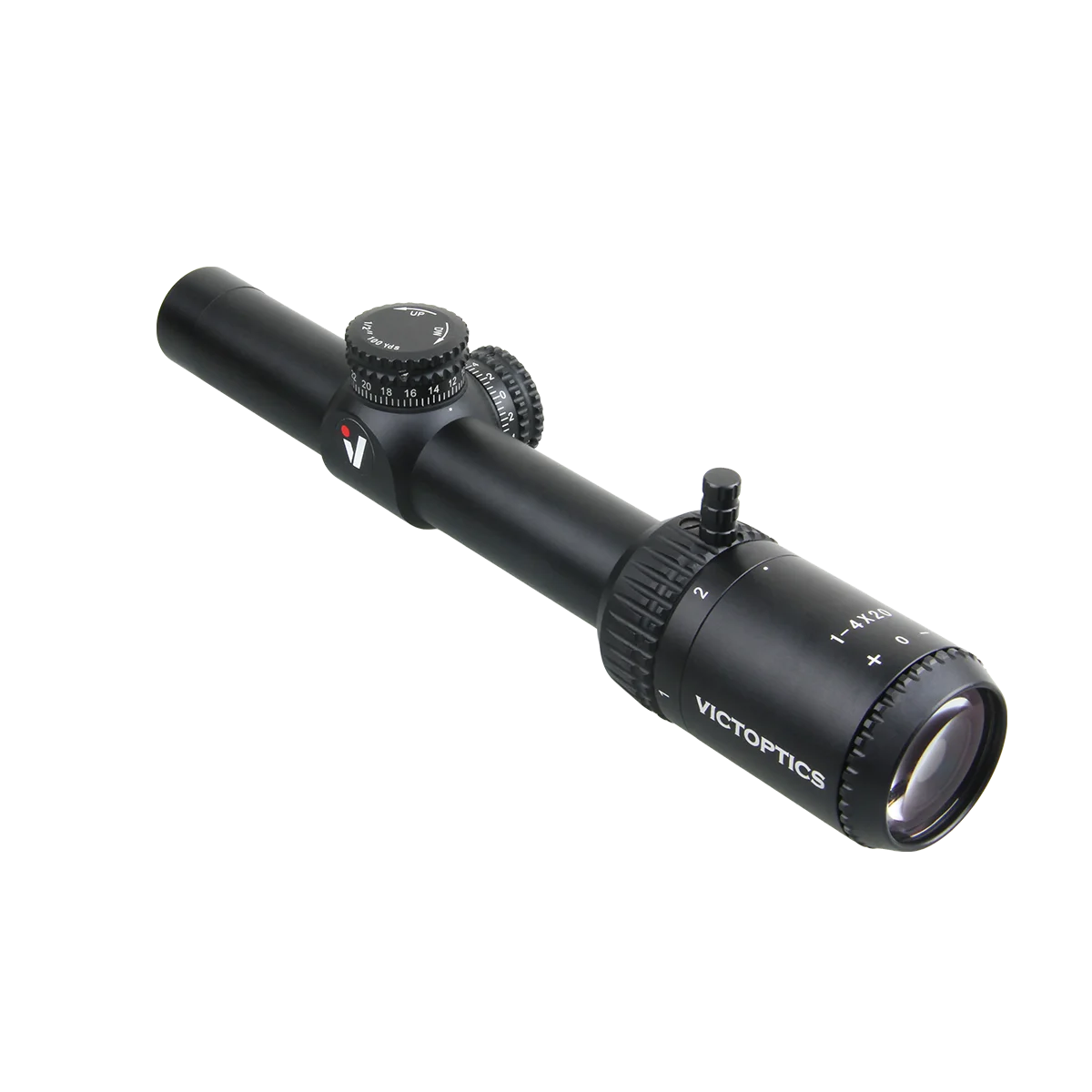 Mira telescópica VictOptics 1-4x20 SFP con retícula Mil Dot - imagen 4