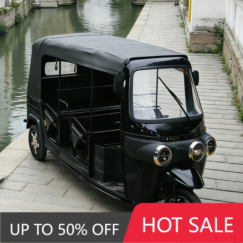 QQA KEYU electric tricycle (tuk-tuk) with powerful engine, can climb steep slopes, 7-seater, suitable for park use