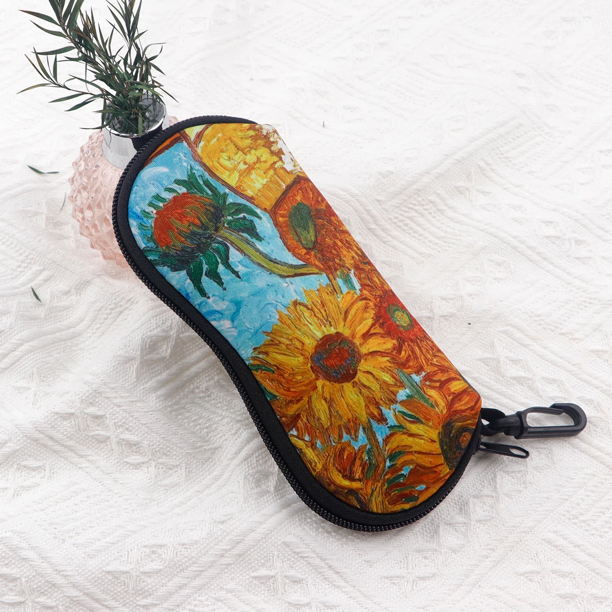 Oil Painting Glasses Case Scenery Glasses Protective Shell Clothing Accessories Men Women Fashion Glasses Bag Gifts for Friends