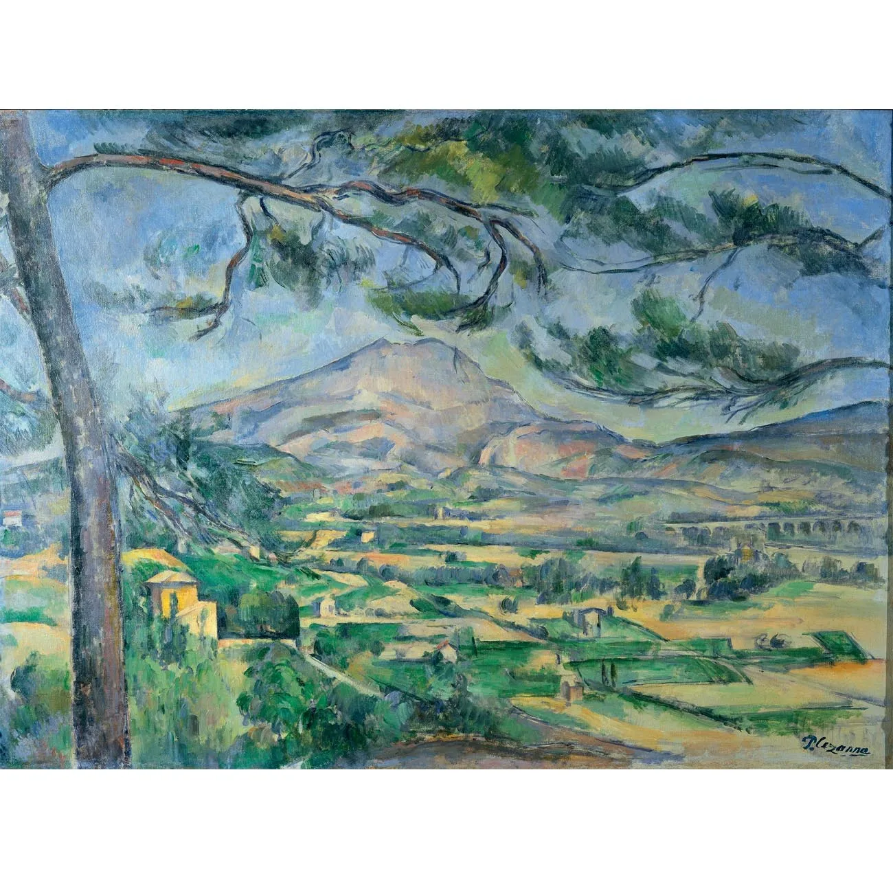 Mont Sainte-Victoy مع الصنوبر الكبير بواسطة بول سيزان رسمت باليد لوحة زيتية للمناظر الطبيعية قماش جدار الفن ديكورات المنزل