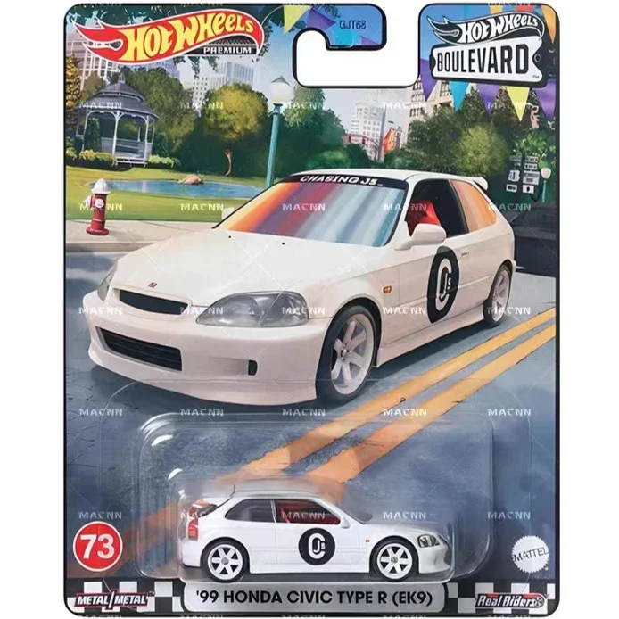 Genuine Hot Wheels Premium Car Boulevard Diecast 1:64 Vehicles Boys Volkswagen T1 Panel Bus Honda Civic Type R Children Toys