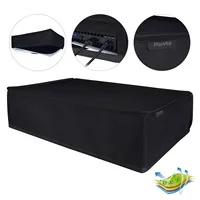 PlayVital Funda antipolvo horizontal de nailon Protector antipolvo Funda impermeable para consola ps5 Edición digital y edición de disco - Negro
