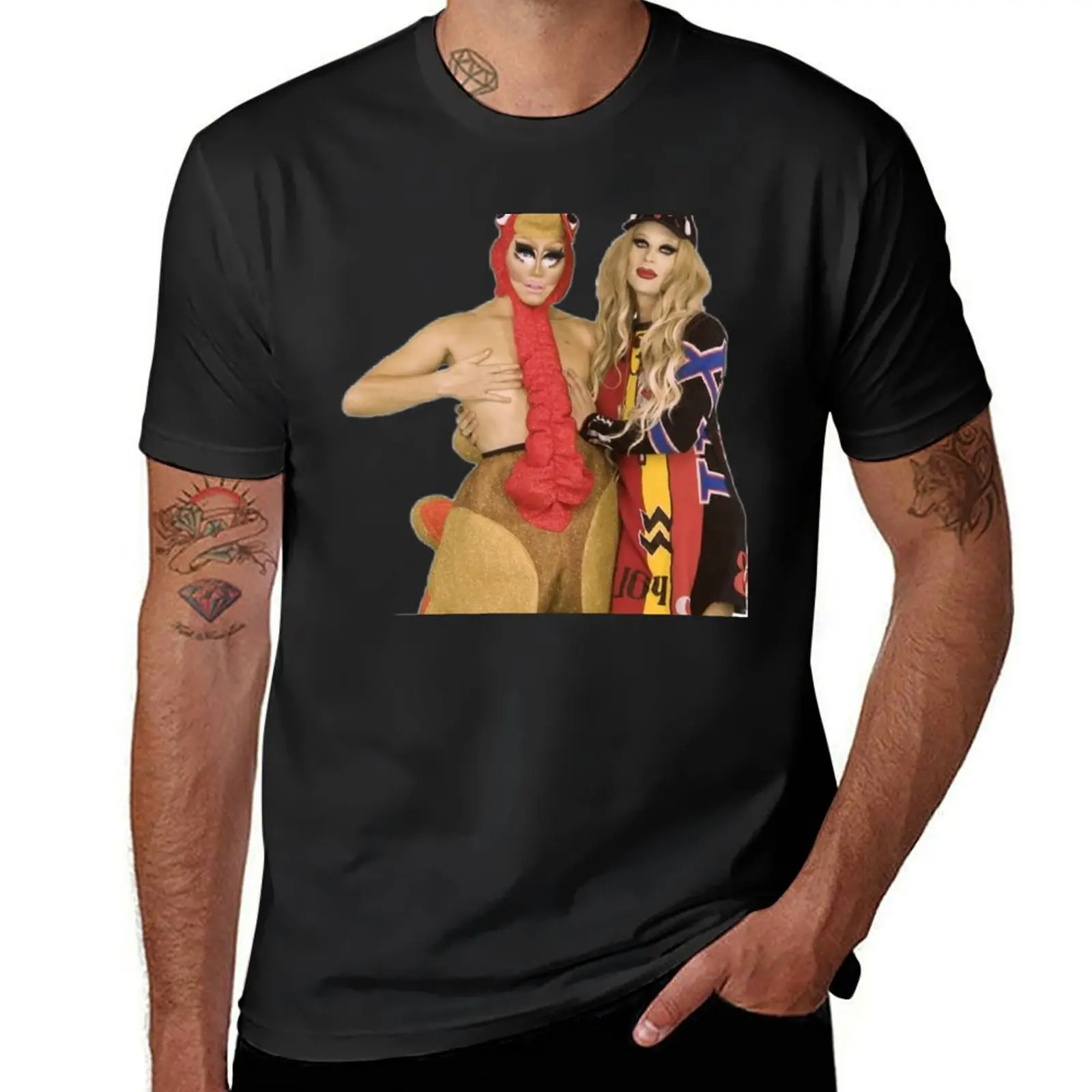 

UNHhhh Thanksgiving Trixie and Katya T-Shirt kawaii clothes blacks Aesthetic clothing mens graphic t-shirts