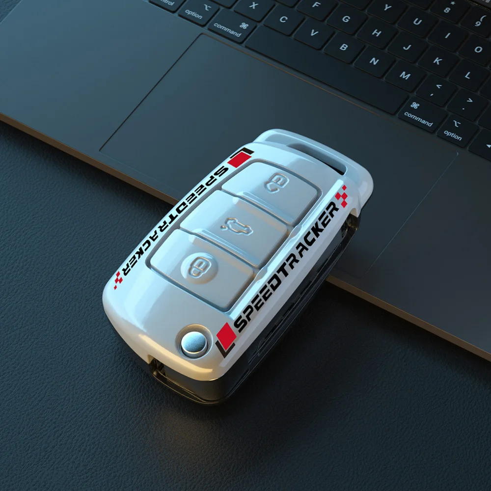 Etui na kluczyk samochodowy do Audi A1 A3 8V A4 B8 B9 A5 A6 C7 A7 A8 Q3 Q5 Q7 S4 S6 S7 S8 R8 TT Keyless Carbon Fiber Key Shell Akcesoria
