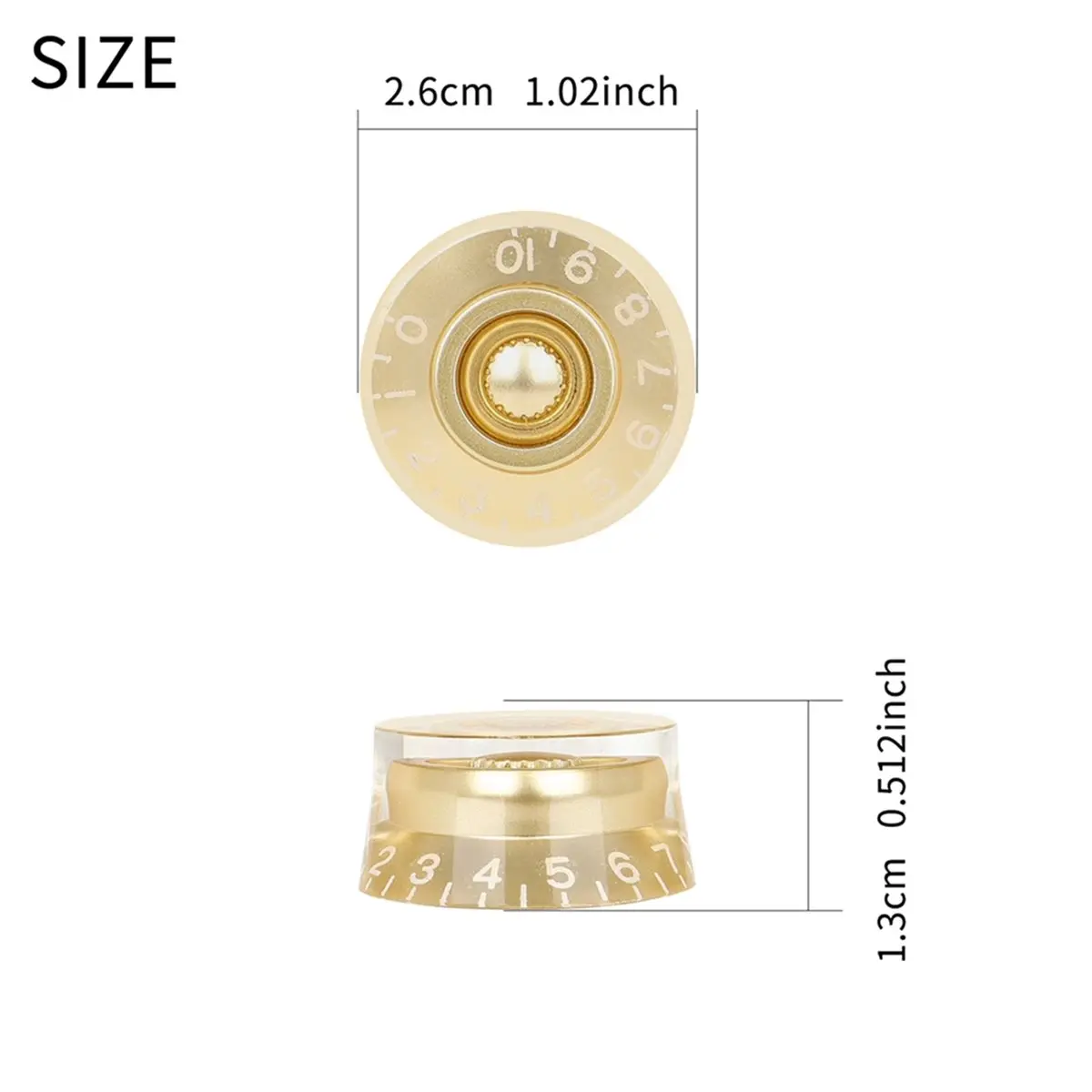 ABJA 9Pcs Electric Guitar Knobs Speed Volume Tone Control Knob LP Style Electric Guitar Parts Control Knob