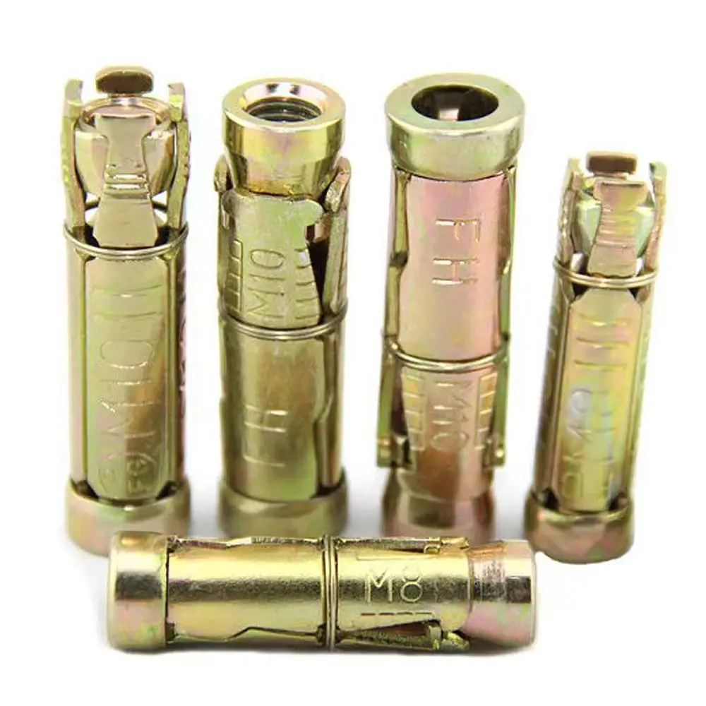 1Pcs M6-M12 Expansion Bolts Heavy Duty Carbon Steel Concrete Wedge Expansion Anchor Fully Threaded Hex Bolt