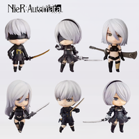 6PCS NieR:Automata Yorha Type A2 PVC Anime Action Figures Model Collection Ornament Anime Cartoon Model Toy Gift