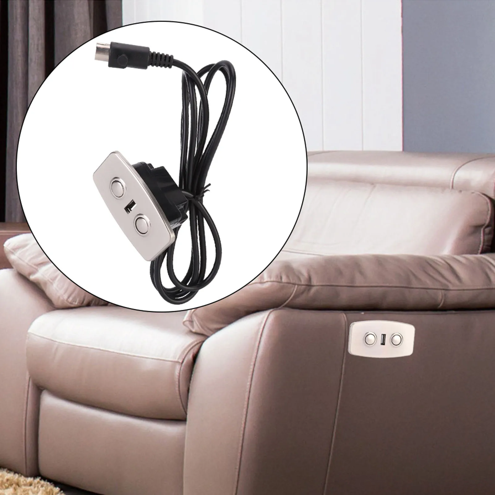 Stoelschakelaar Controller Handcontroller Elektrische fauteuil Stoelbank Heffen 2-knops handschakelaar met dubbele USB