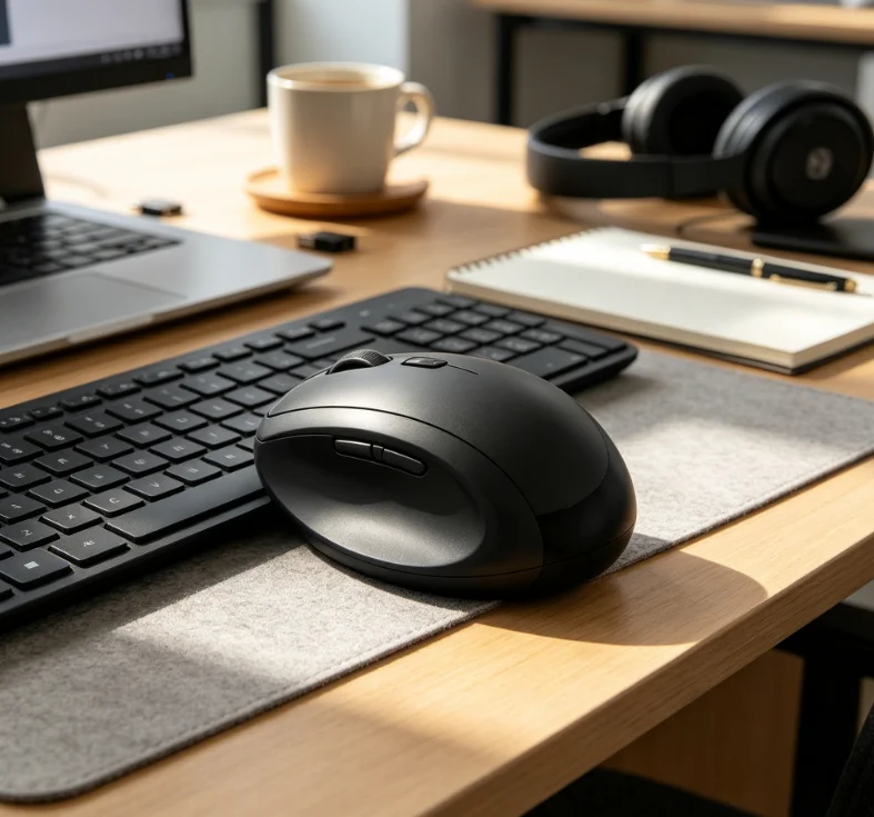 Home Office Of Microsoft - Komfortable ergonomische kabellose Blue Shadow-Maus für