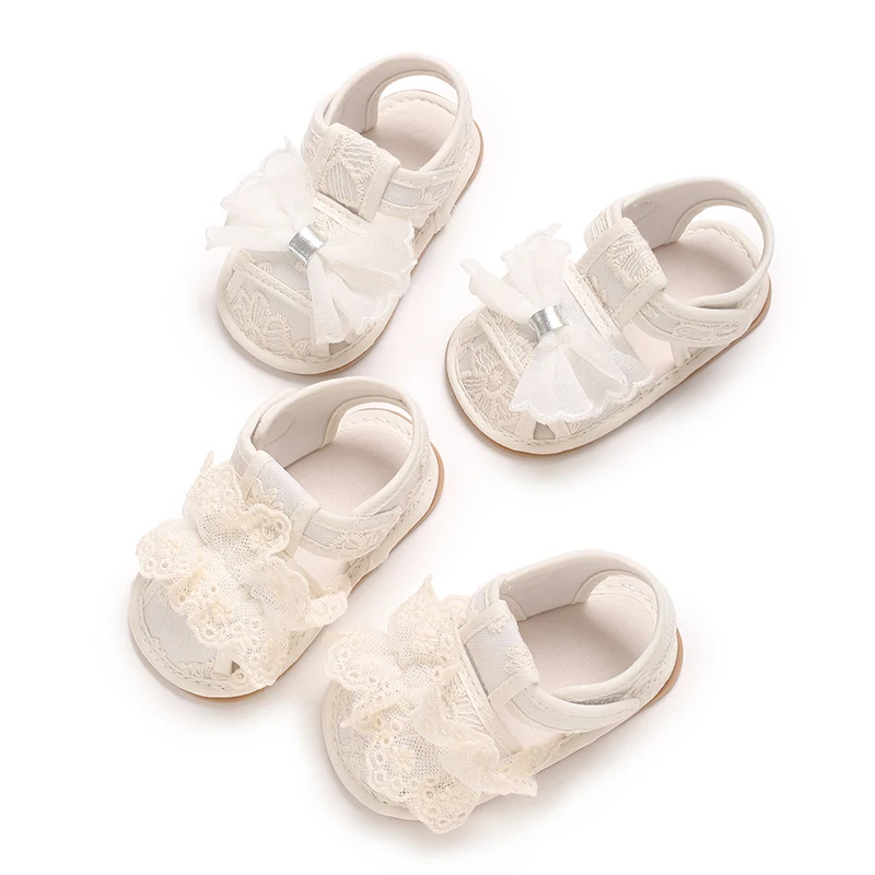

Summer New Girl Baby Baby Shoes Fashion Sweet Lace Princess Sandals Anti slip Comfortable Casual Walking Shoes