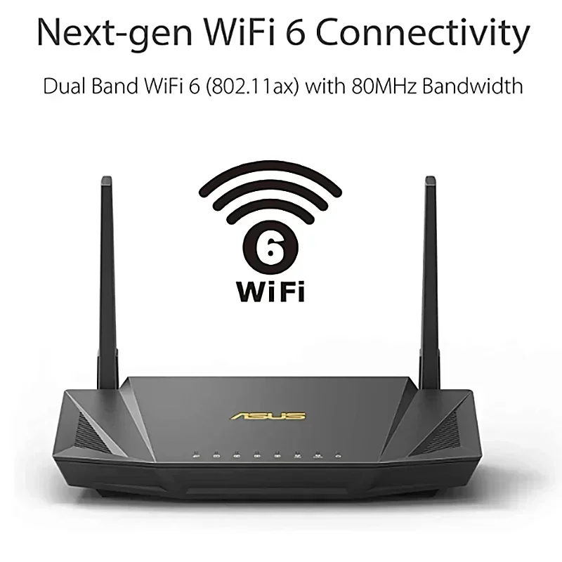 

Asus RT-AX56U AX1800 Dual Band WiFi 6 Router, AiProtection Lifetime Internet Security, Full Home WiFi 6 AiMesh，Gaming Only