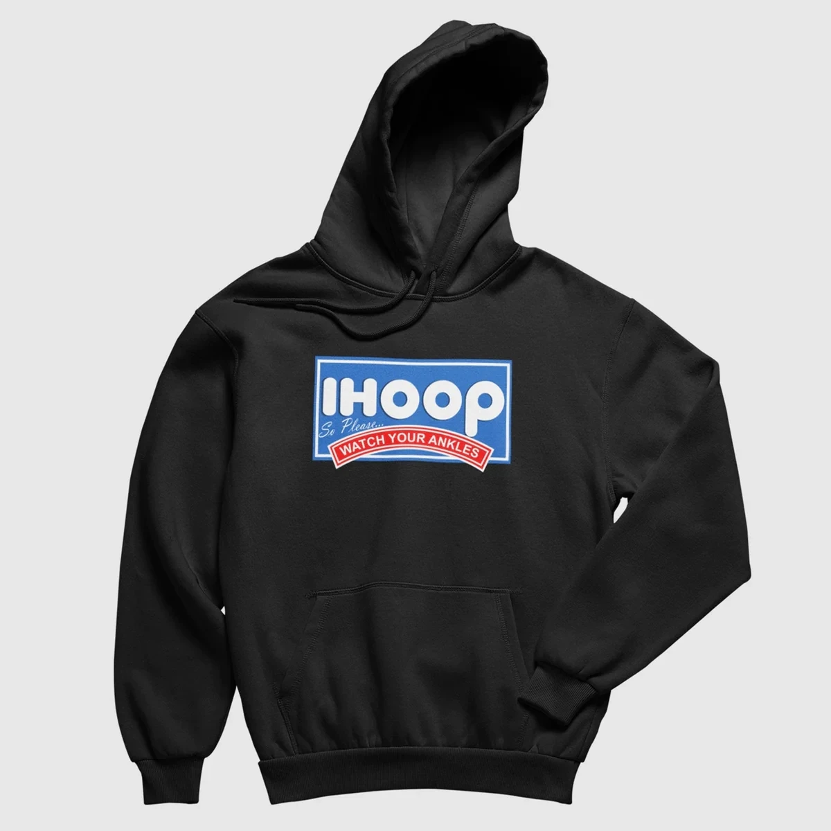 

iHoop Hoodie Minimalist Style Hooded Sweatshirt Letter Kangaroo Pocket Drawstring Pullover Top Winter Clothes Women