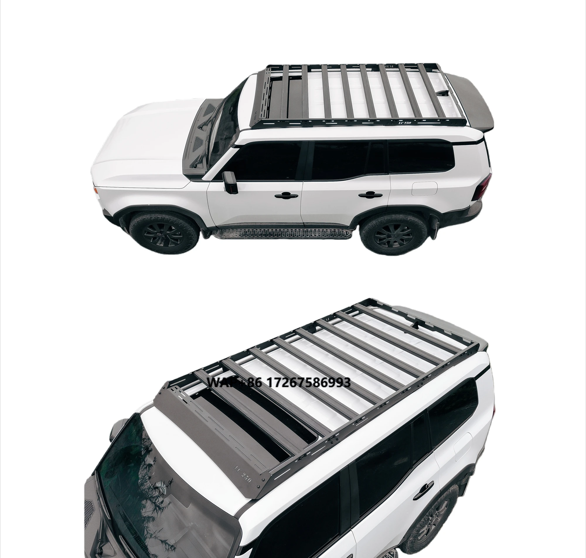 

Car Roof Rack Roof Basket Roof Platform Car Carrier With Side Ladder Side Box for Land Cruiser LC120 LC150 LC200 LC300