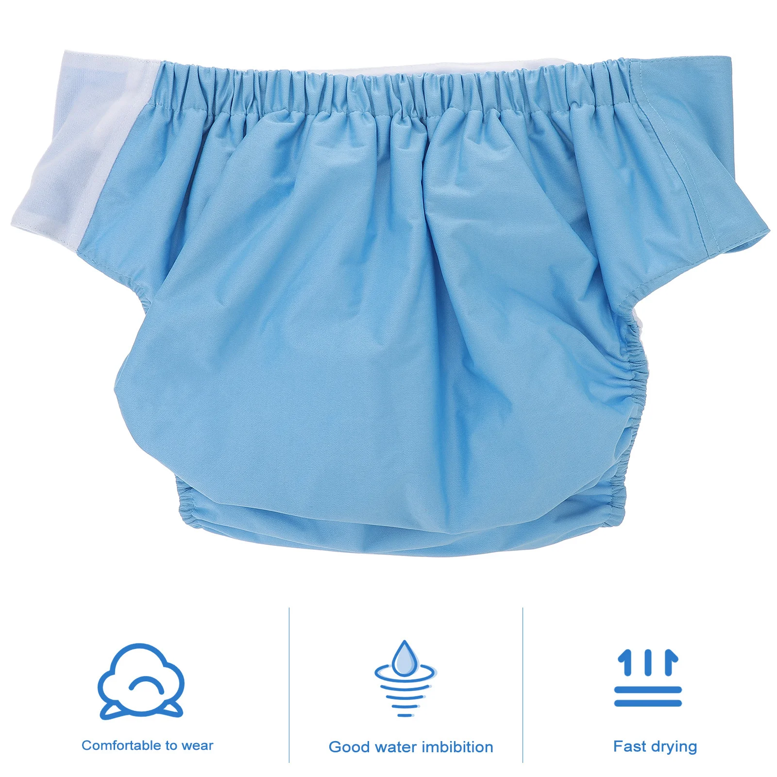 

2 шт. моющиеся тканевые подгузники, многоразовые штаны для недержания мочи для взрослых, защита ночью, водонепроницаемые, нескользящие, на хлопковой подкладке