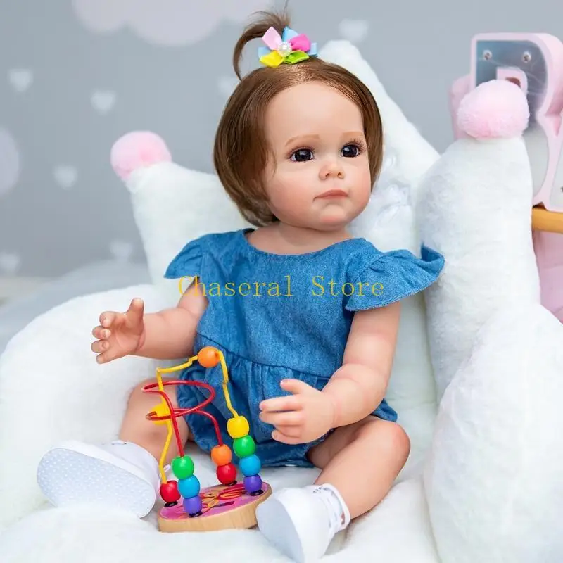 E7CE 21’’ Nurturing for Doll Reborns for Doll Baby Soft Vinyl Full Body Educat