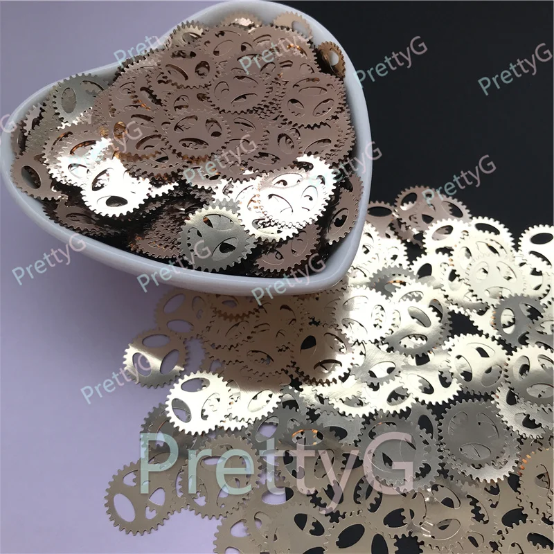 

PrettyG 1 Box Gear Glitter Sequins for Resin DIY Making Art Craft Nail Makeup Decoration Accessories.