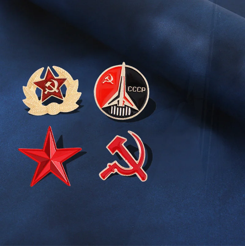 for Bag Lapel Pins Buckle Vintage Jewelry Gift for Military Fans Friend CCCP Enamel Pins Custom Cold War Badge USSR Pines