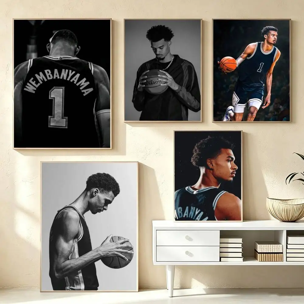 SPORT V-Victor W-Wembanyama VW  Poster High Quality Dorm Living Room Aesthetic Wall Decoration Painting Stickers Gift