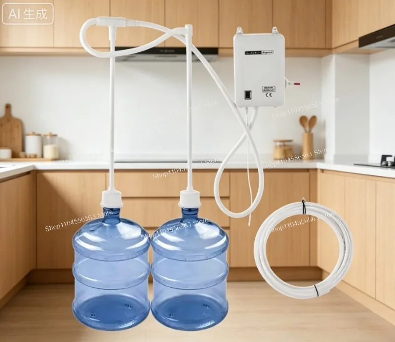 110/220V Bottled Water Dispenser Pump Single Inlet 2.5L/min 40PSI 20ft Hose for Refrigerator Ice Maker Coffee Machine