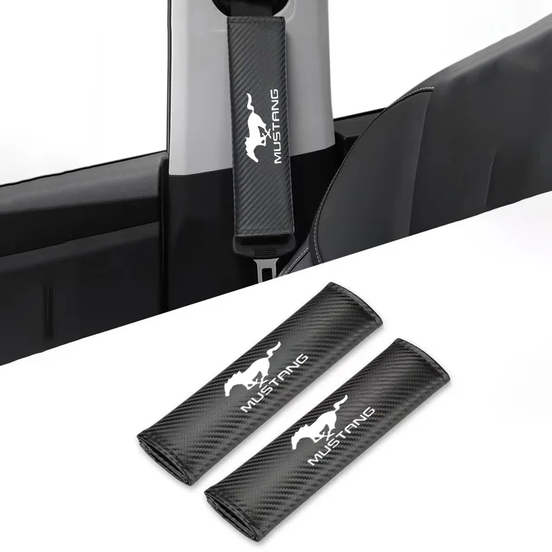 Плечевой ремень для автомобильного ремня безопасности из углеродного волокна, автоматическая защита, плечевой ремень для Ford Focus Mustang GT SHELBY ST LINE STLINE Mondeo
