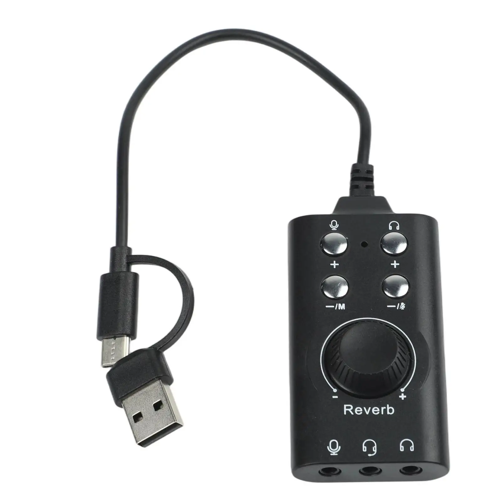 

7 1 Surround Sound USB/USB C Audio Adapter for Gaming and Music on PC with Lightweight Design and Volume Control