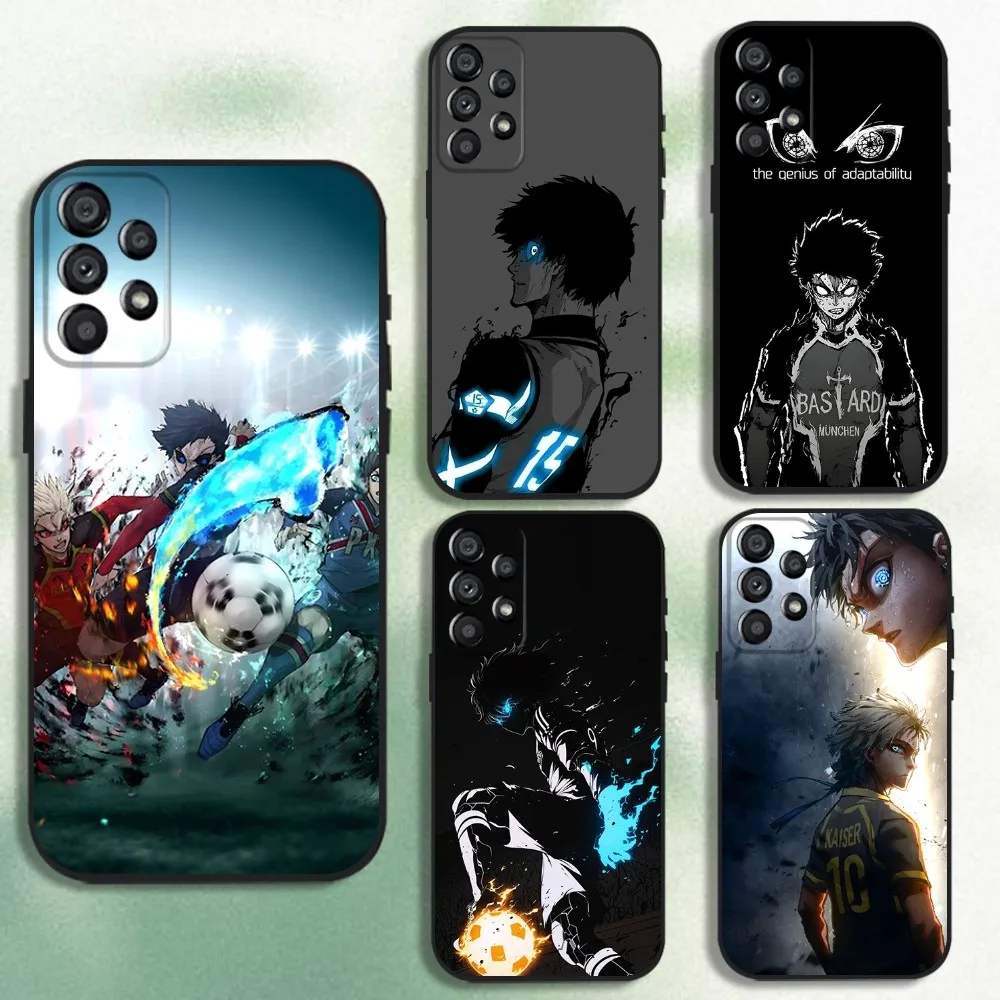 

Blue Lock Phone Case For Samsung Galaxy A20,A21s,A22,A31,A32,A52,A53,A72,73,A80 Soft Black Cover