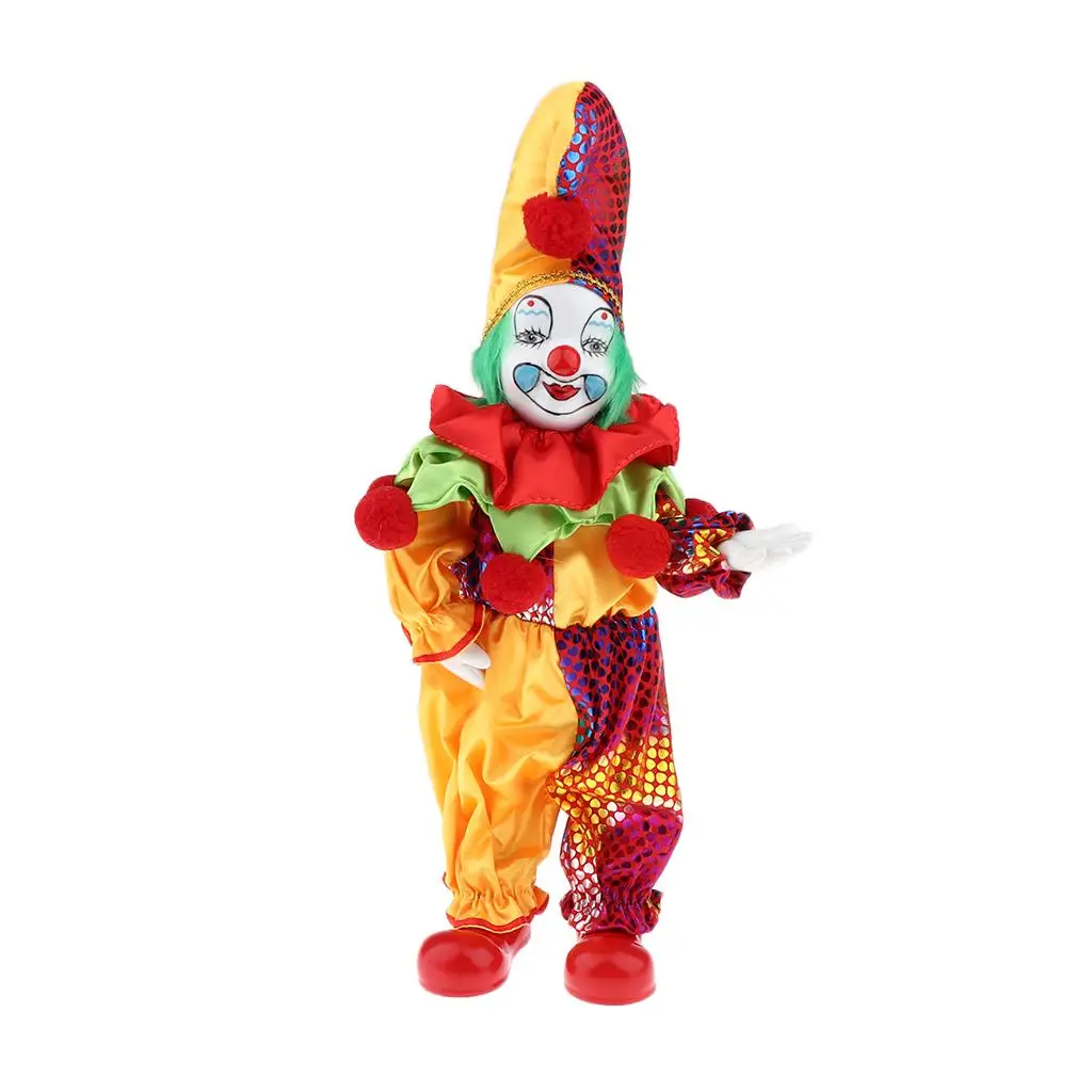 

Porcelain Hanging Feet Small Clown and desk Display Ornaments, H