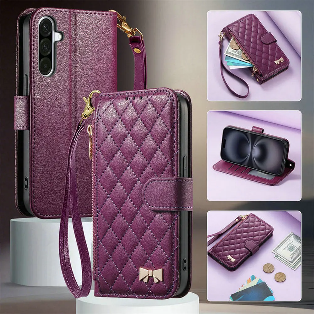 For Samsung A57 A37 A27 A17 A07 5G Zipper Leather Wallet Case For Samsung Galaxy A57 Case Phone A37 A 27 17 07 57 Cover