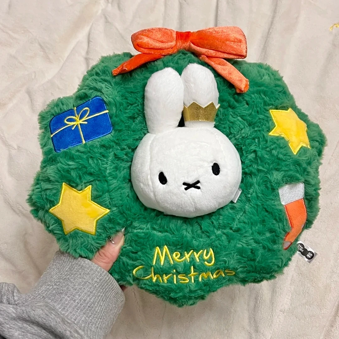 Cute Miffy Christmas Wreath Christmas Decoration Gift Practical Atmosphere Miffy Pendant Decoration