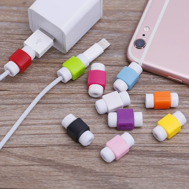 2Pcs 8 Pin Cable Protector de cabo USB Cable Winder Cover Case For IPhone 5 5s 6 6s 6splus cable Protect stitch